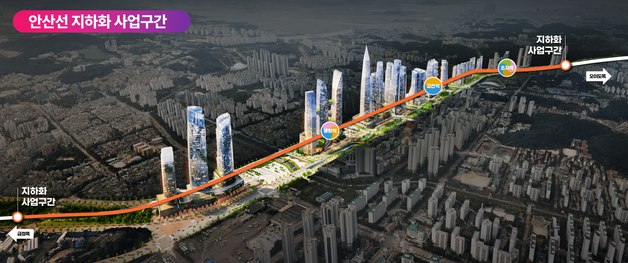 안산선 지하화 구간